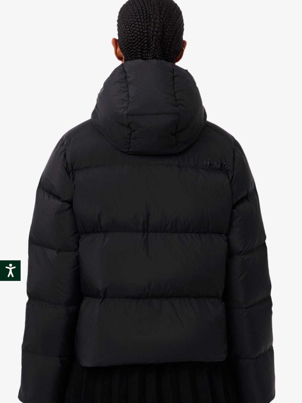 LACOSTE Women's Relaxed Fit Hooded Down Jacket - Picture 3 of 12